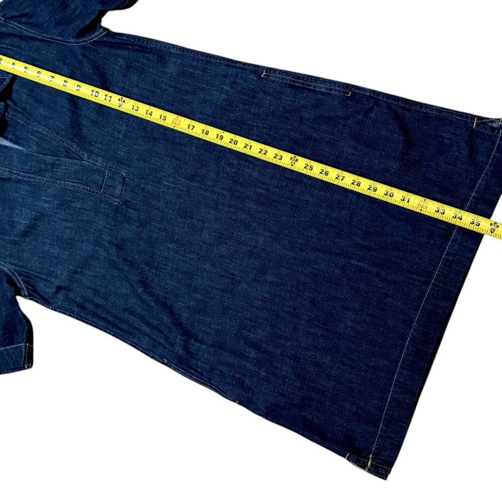 Lauren Ralph Lauren Denim Shift Johnny Collar Short Sleeve Shirt Dress Petite PM - Picture 10 of 15